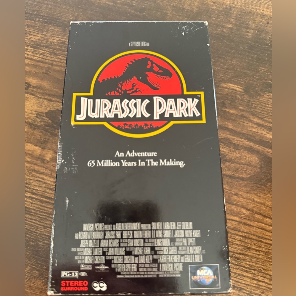 Universal Jurassic Park VHS - Black and Red